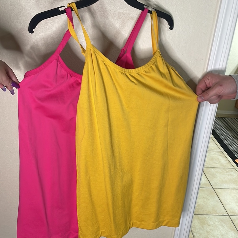 2 spaghetti strap shirts